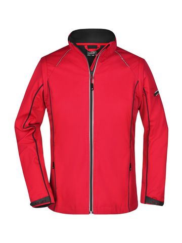 Ladies' Zip-Off Softshell Jacket - RDBL - RED-BLACK