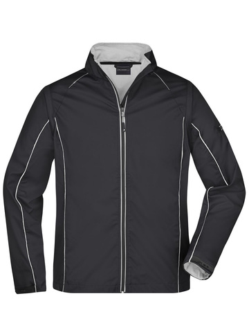 Men's Zip-Off Softshell Jacket - BLSI - BLACK - SILVER