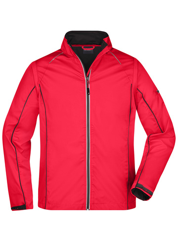 Men's Zip-Off Softshell Jacket - RDBL - RED-BLACK