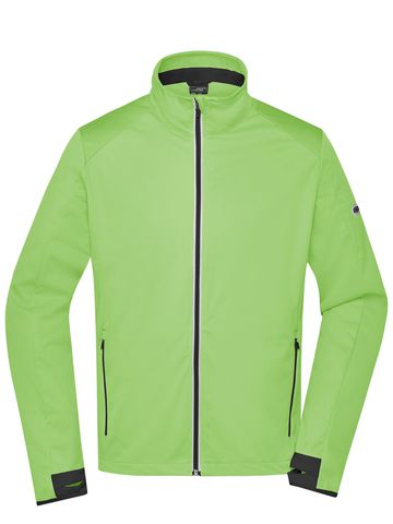 Men's Sports Softshell Jacket - BGRBL - Bright green - Black