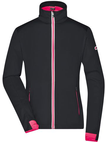 Ladies' Sports Softshell Jacket - BLLRD - Black - Light Red
