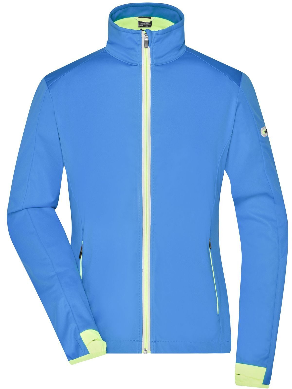 Ladies´ Sports Softshell Jacket - BBLBYE - Bright blue - Bright Yellow