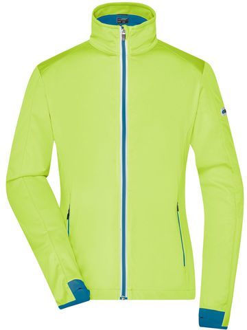 Ladies' Sports Softshell Jacket - BYEBBLU - Bright Yellow - Bright Blue