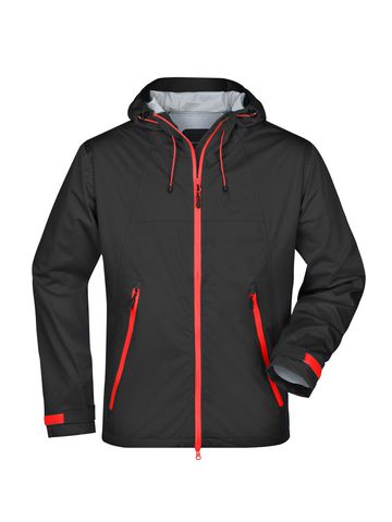 Men's Outdoor Jacket - BLRD - BLACK - RED