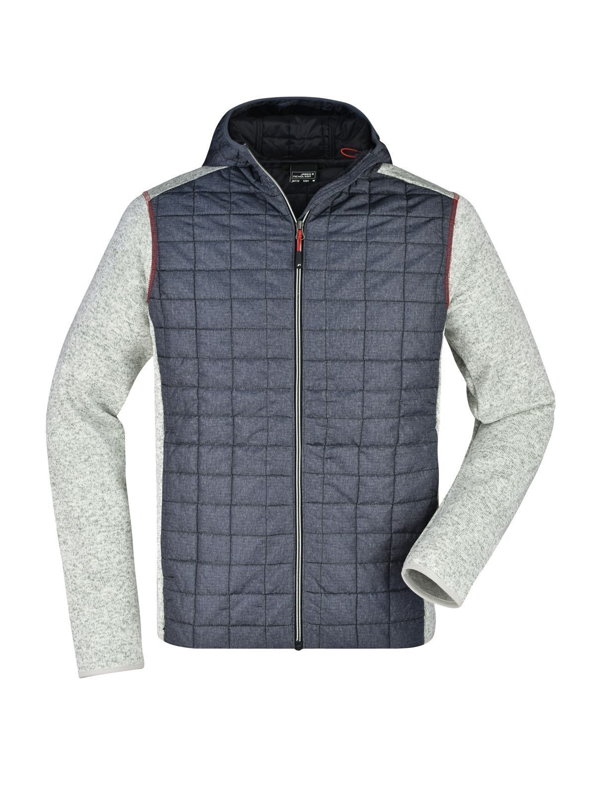 Men´s Knitted Hybrid Jacket - LMANM - melange-anthracite-melan