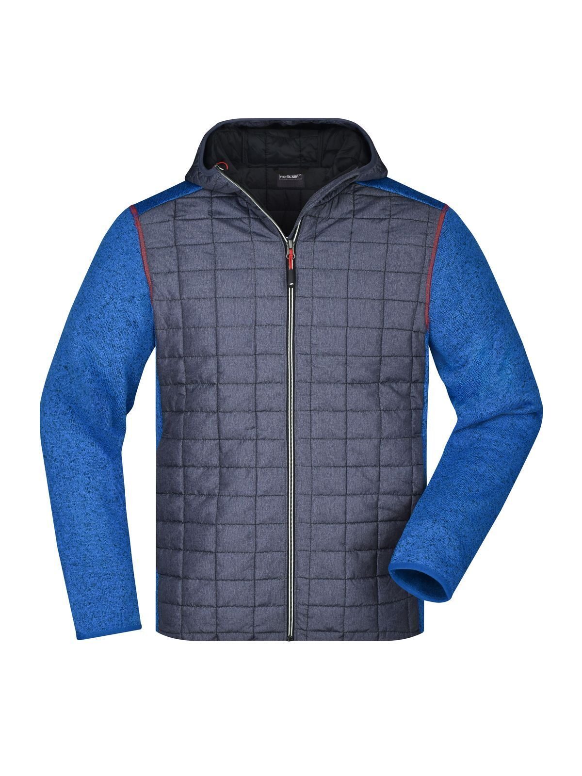 Men´s Knitted Hybrid Jacket - RMANM - melange - anthracite - melane