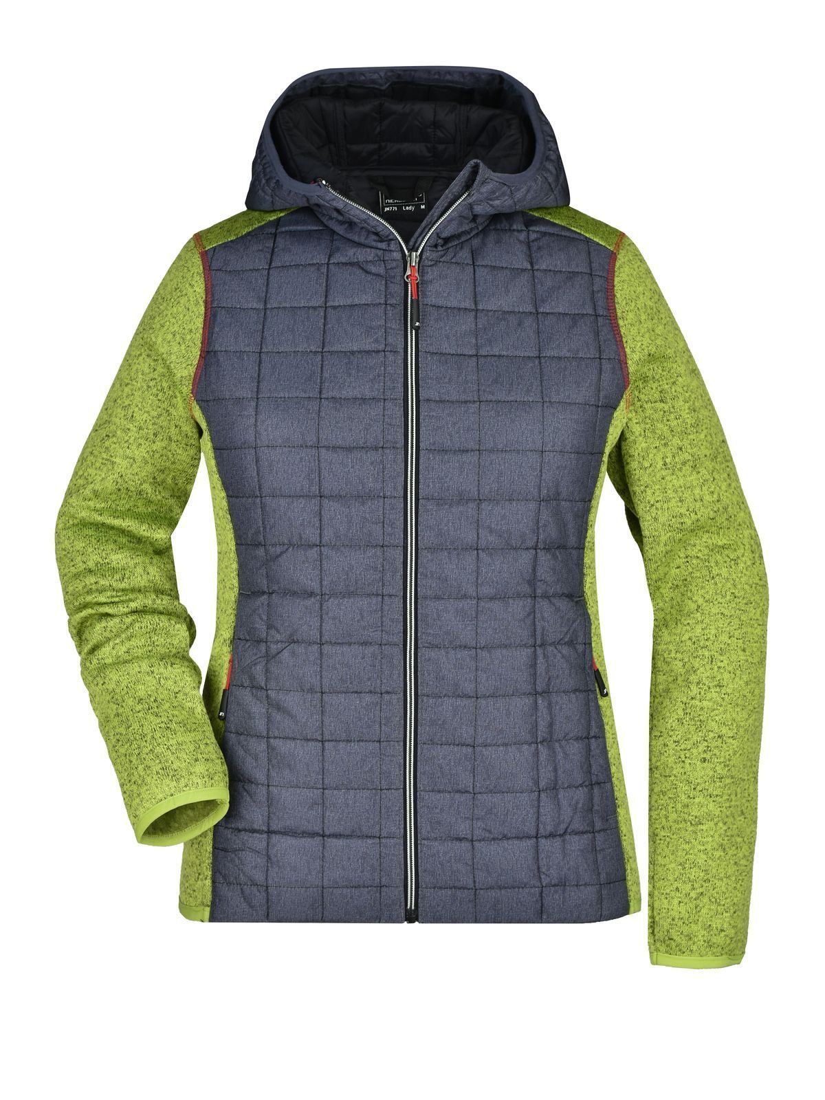 Ladies´ Knitted Hybrid Jacket - KMANM - melange - anthracite - melange