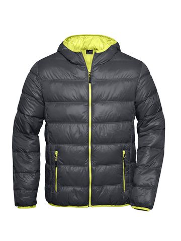 Men's Down Jacket - CBAY - Carbon - Acid - Yellow
