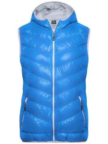 Ladies Down Vest - BLUS - Blue - Silver
