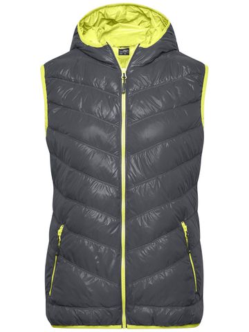 Ladies Down Vest - CBAY - Carbon - Acid - Yellow