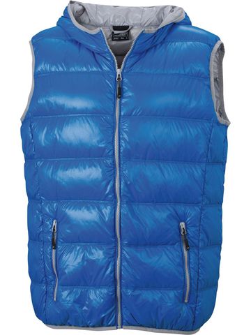 Men's Down Vest - BLUS - Blue - Silver
