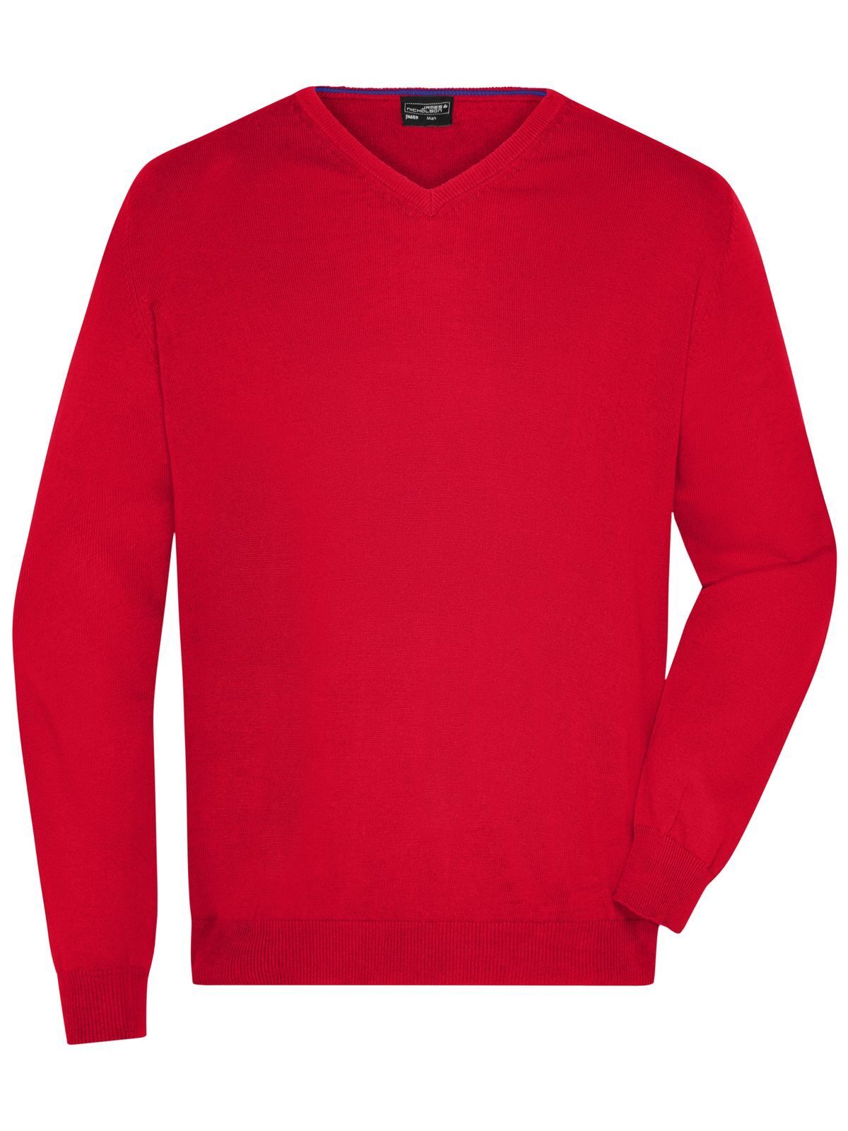 Men´s V-Neck Pullover - RMBK - Red Melange