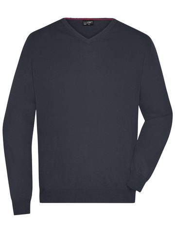 Men's V-Neck Pullover - BL - Black