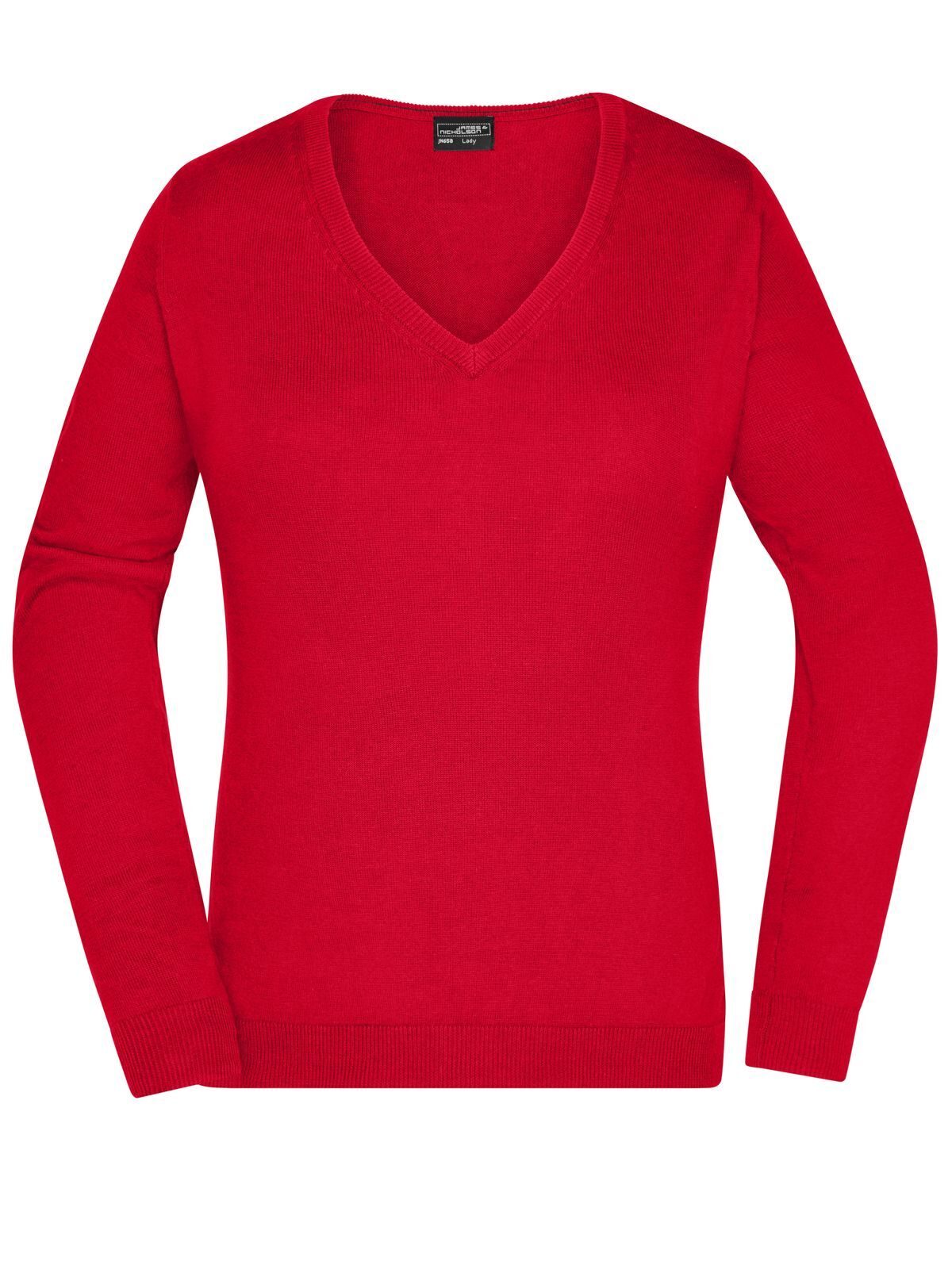Ladies´ V-Neck Pullover - RD - Red