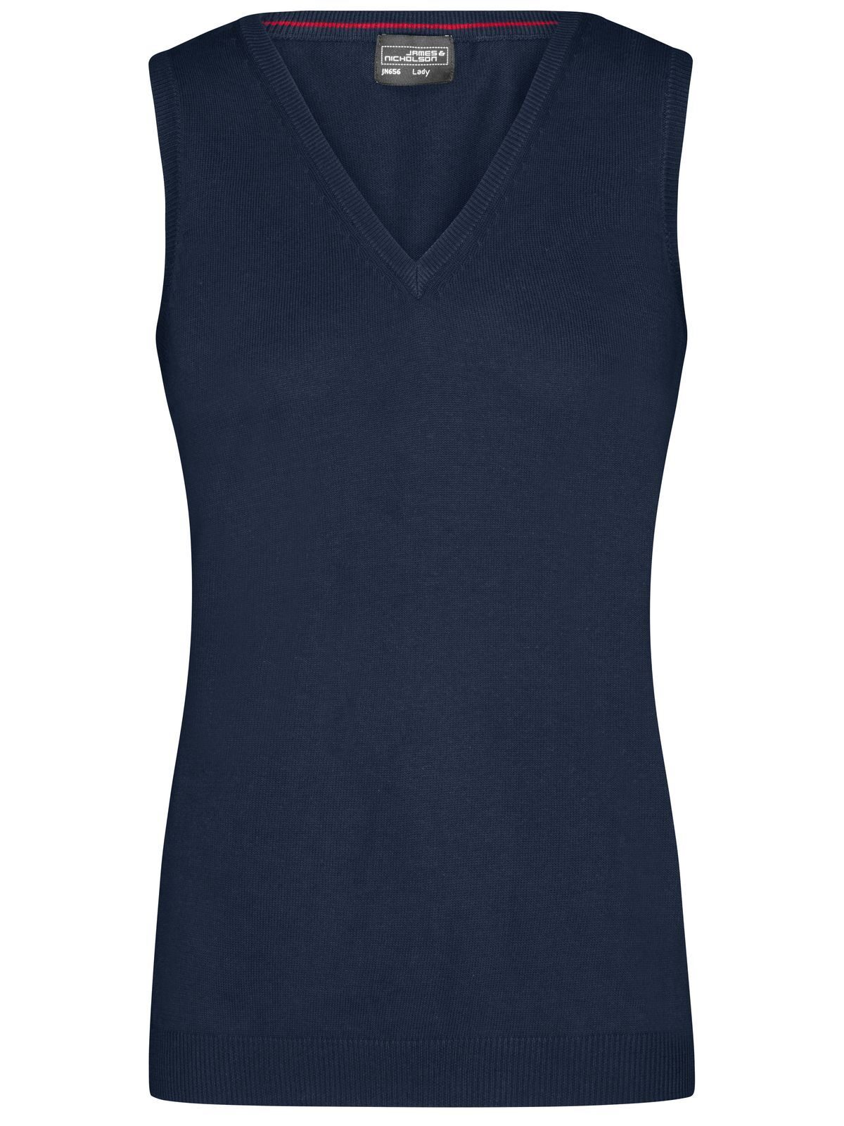 Ladies´ V-Neck Pullunder - NAVY MELANGE