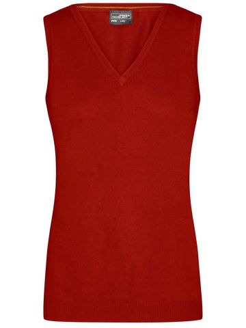 Ladies' V-Neck Gilet - BO - bordeaux