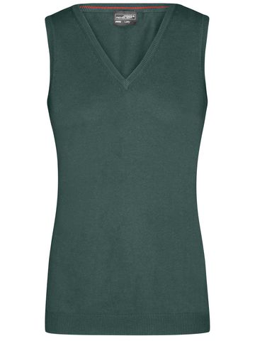 Ladies' V-Neck Gilet - FO - forest green
