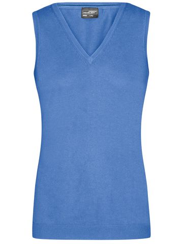 Ladies' V-Neck Gilet - GLBLU - glacier blue