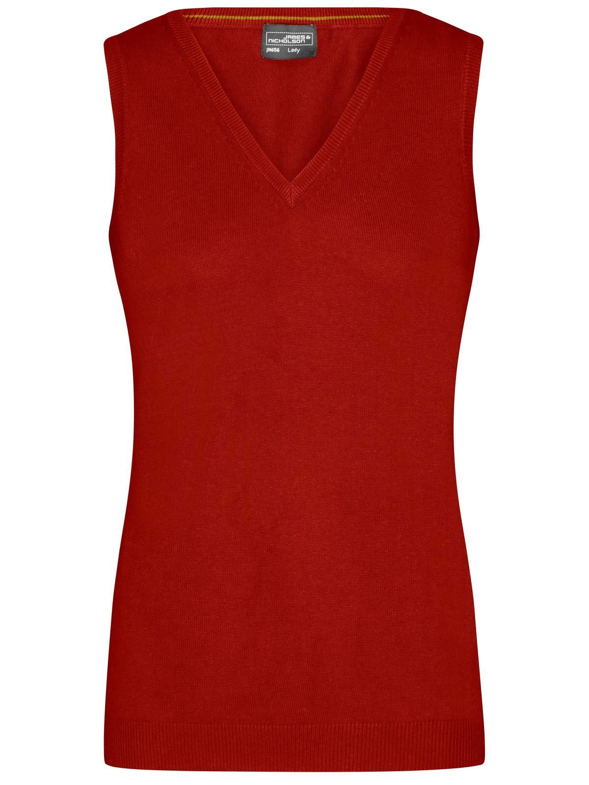 Ladies´ V-Neck Pullunder - BORDEAUX-NATURAL