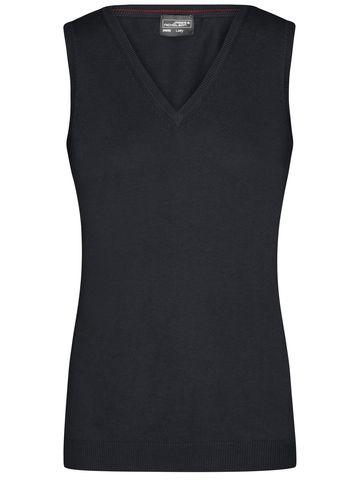 Ladies' V-Neck Gilet - BL - Black