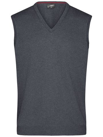 Men's V-Neck Pullunder - ANME - anthracite-melange