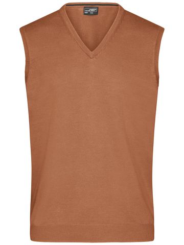 Men's V-Neck Pullunder - CA - camel