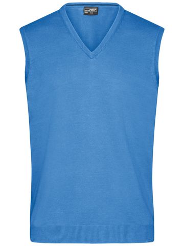 Men's V-Neck Pullunder - GLBLU - glacier blue