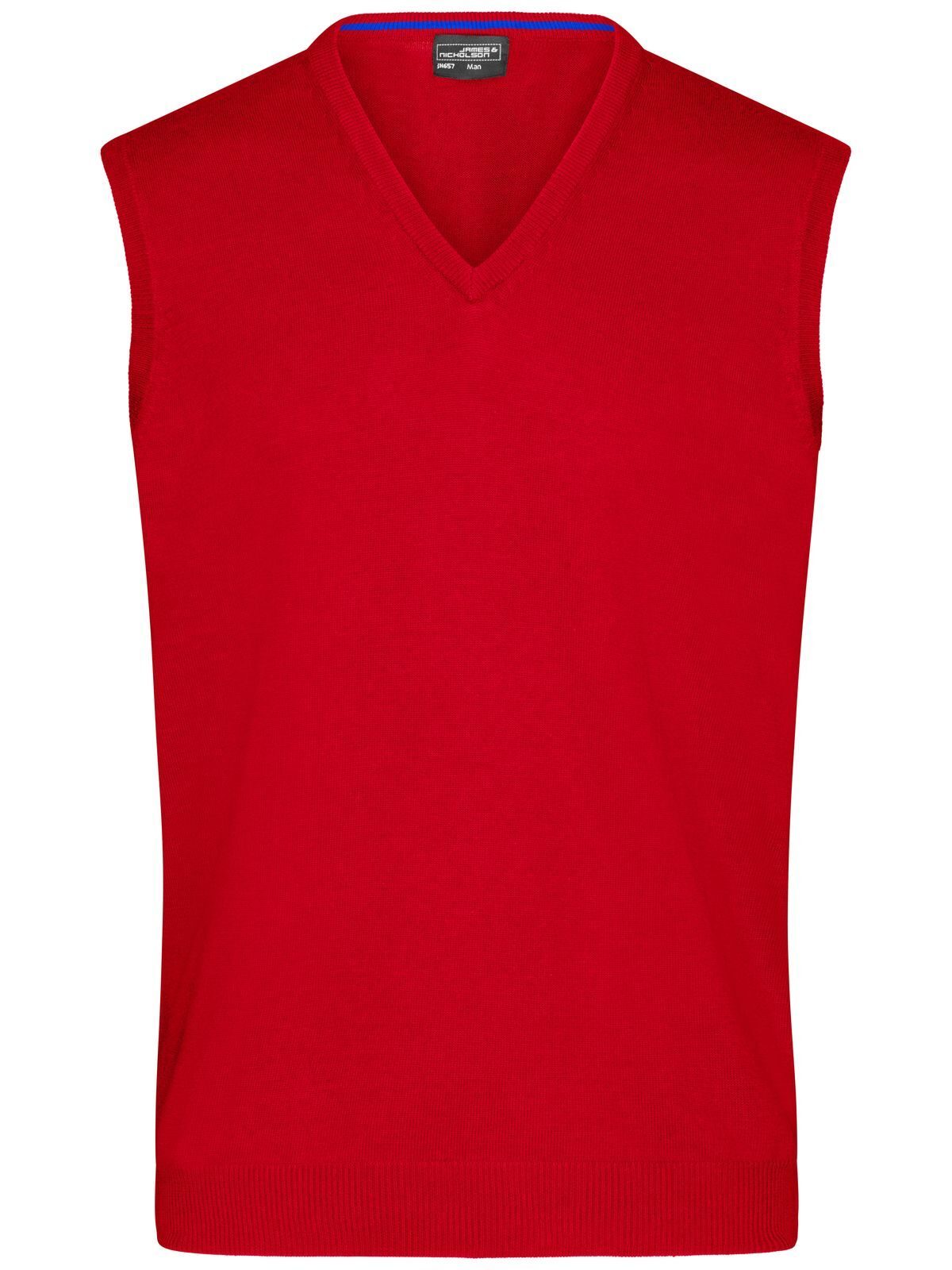 Men´s V-Neck Pullunder - RMBK - Red Melange