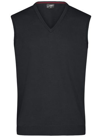 Men's V-Neck Pullunder - BL - Black
