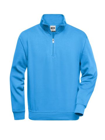 Workwear Half Zip Sweat - AQ- AQUA