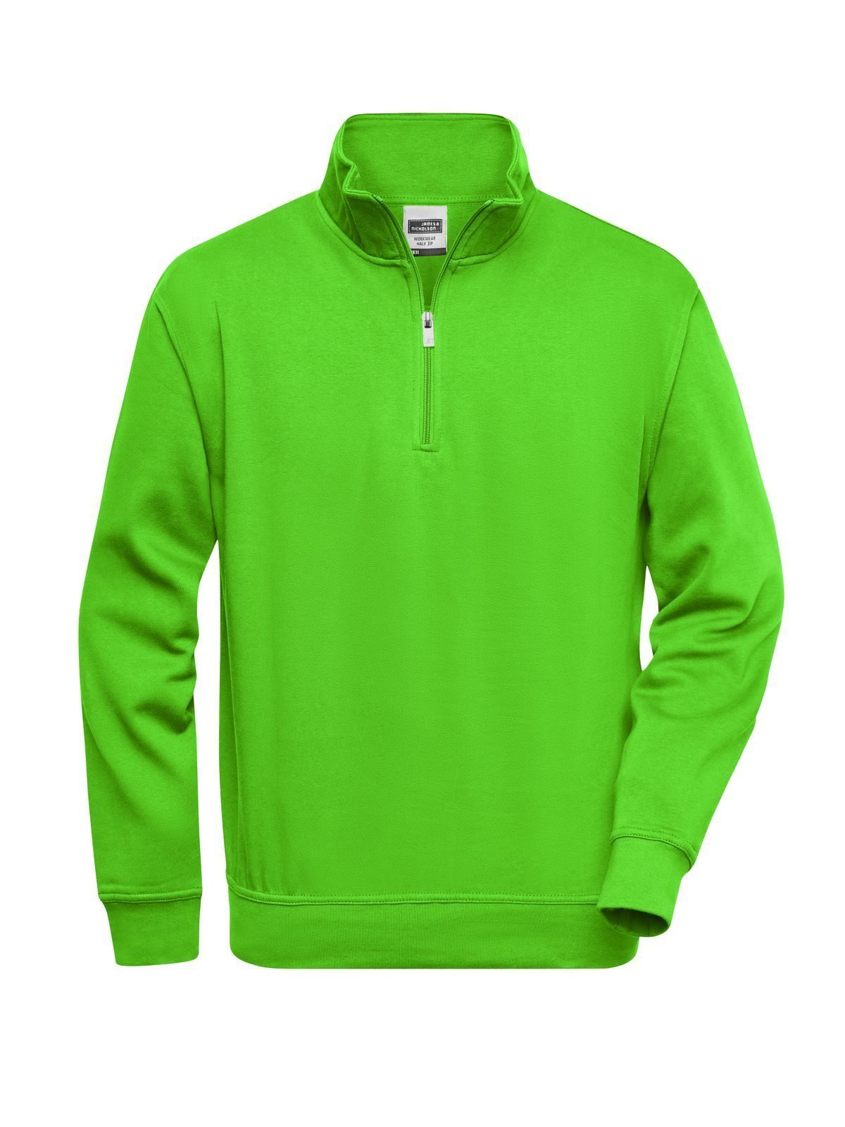 Workwear Half Zip Sweat - LIM- LIME GREEN