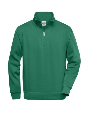 Workwear Half Zip Sweat - DGR - DARK GREEN