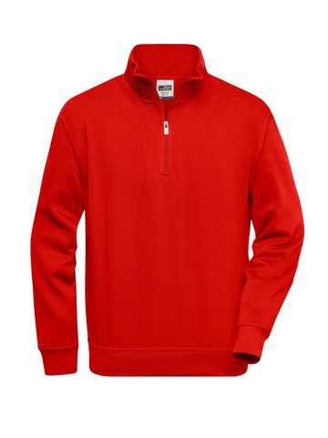 Workwear Half Zip Sweat - RD - Red