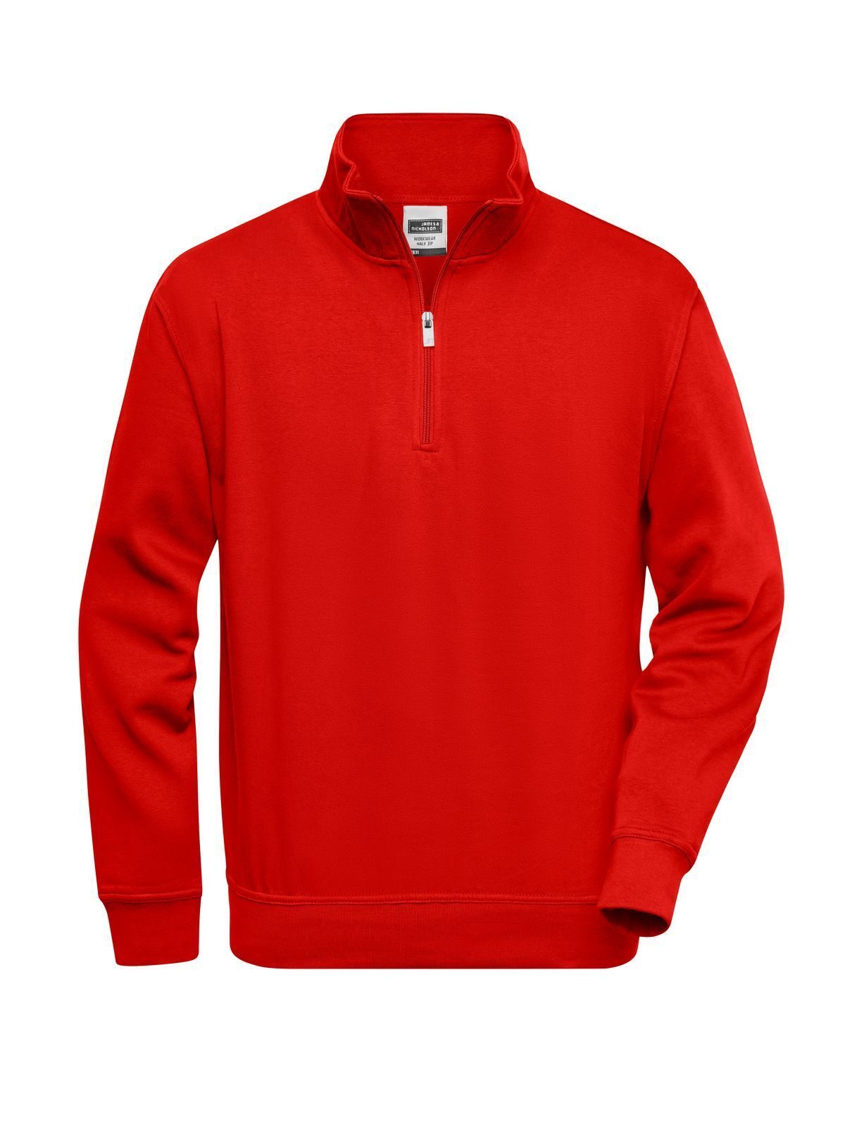 Workwear Half Zip Sweat - RD - Red