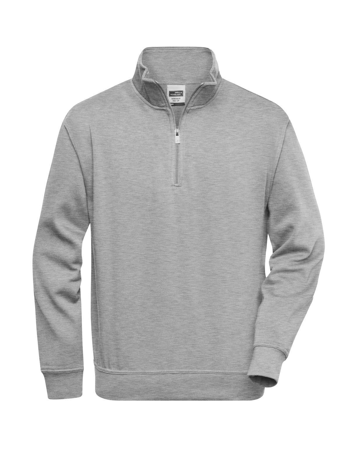 Workwear Half Zip Sweat - GREHE - grey heather
