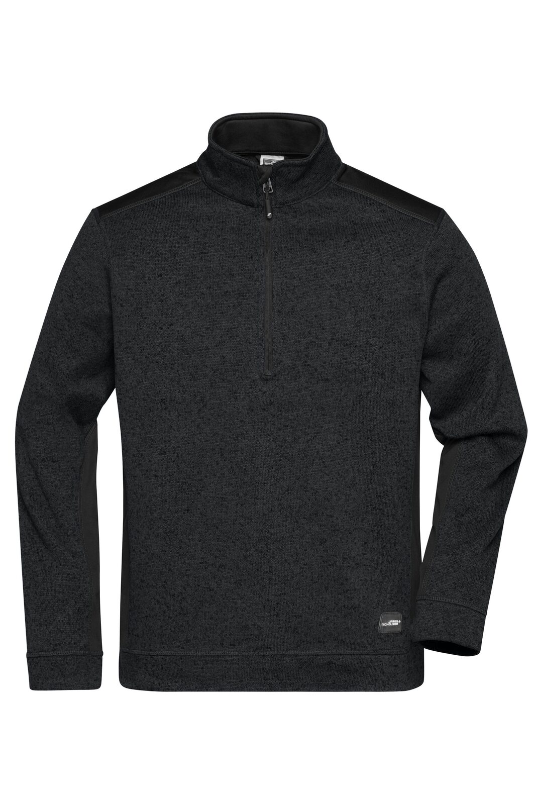Men´s Knitted Workwear Fleece Half-Zip - STRONG - - BLBL - Black - Black
