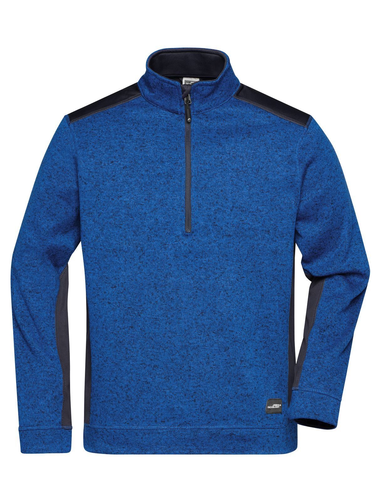 Men´s Knitted Workwear Fleece Half-Zip - STRONG - - RYMNY - ROYAL MELANGE -NAVY