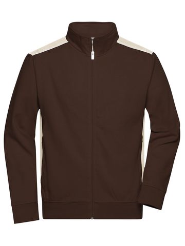 Men's Workwear Sweat Jacket-Level 2 - BRSTO - BROWN-STONE