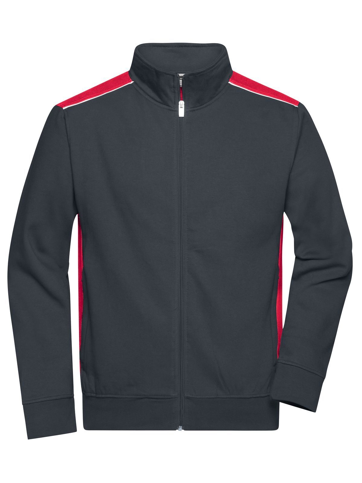 Men´s Workwear Sweat Jacket - COLOR - - CBRD - CARBON-RED