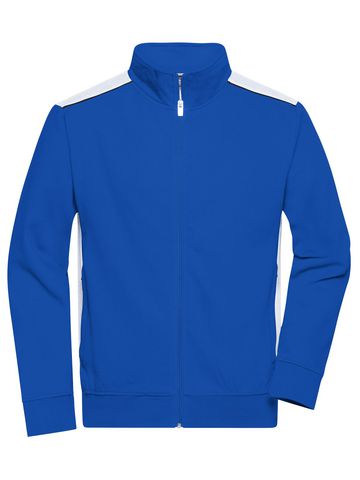 Men's Workwear Sweat Jacket-Level 2 - RYWH - ROYAL-WHITE