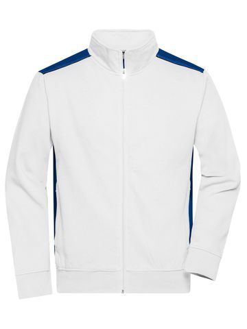 Men's Workwear Sweat Jacket-Level 2 - WHRY - WHITE-ROYAL