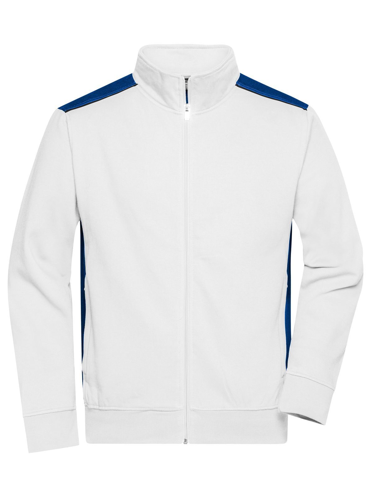 Men´s Workwear Sweat Jacket - COLOR - - WHRY - WHITE-ROYAL