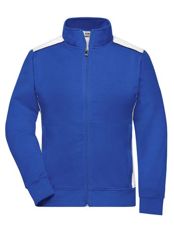 Ladies' Workwear Sweat Jacket-Level 2 - RYWH - ROYAL-WHITE