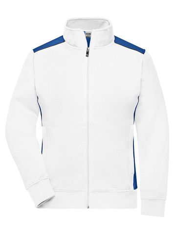 Ladies' Workwear Sweat Jacket-Level 2 - WHRY - WHITE-ROYAL