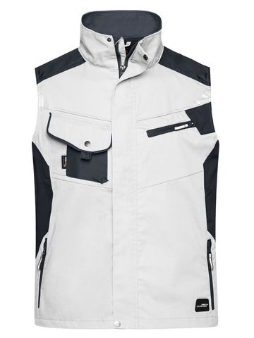 Workwear Vest - WHCB - WHITE-CARBON