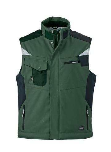 Craftsmen Softshell Vest - DGRBL - DARK-GREEN-BLACK