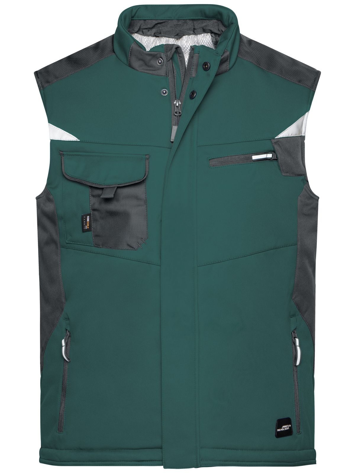 Craftsmen Softshell Vest -STRONG- - DGRBL - DARK-GREEN-BLACK