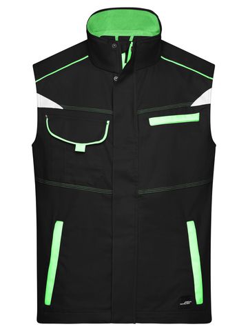 Workwear Vest-Level 2 - BLLIM - BLACK-LIME- GREEN