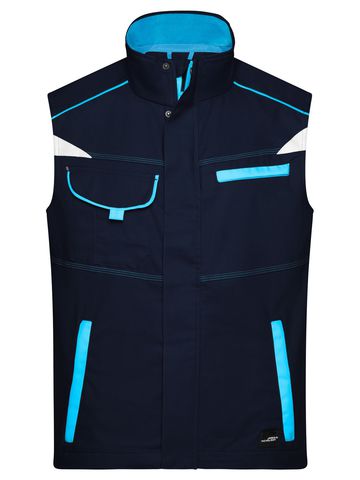 Workwear Vest-Level 2 - NYTU - NAVY-TURQUOISE
