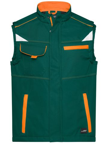 Workwear Softshell Vest-Level 2 - DGROR - DARK-GREEN-ORANGE